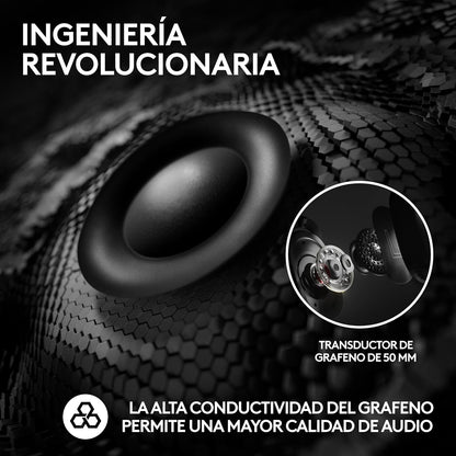 Logitech G PRO X 2 LIGHTSPEED Wireless Gaming Headset, Detachable Boom Mic, 50mm Graphene Drivers, DTS: Headphone 2.0—7.1 Surround, Bluetooth/USB/3.5mm Aux, for PC, PS5, PS4, Nintendo Switch