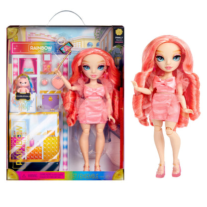 Rainbow High Fashion Doll - Pinkly Paige - Pink Fashion Doll in Fashionable Outfit - With Glasses & 10+ Colourful Play Accessories - Great for Kids 4-12 Years Old and Collectors Modern