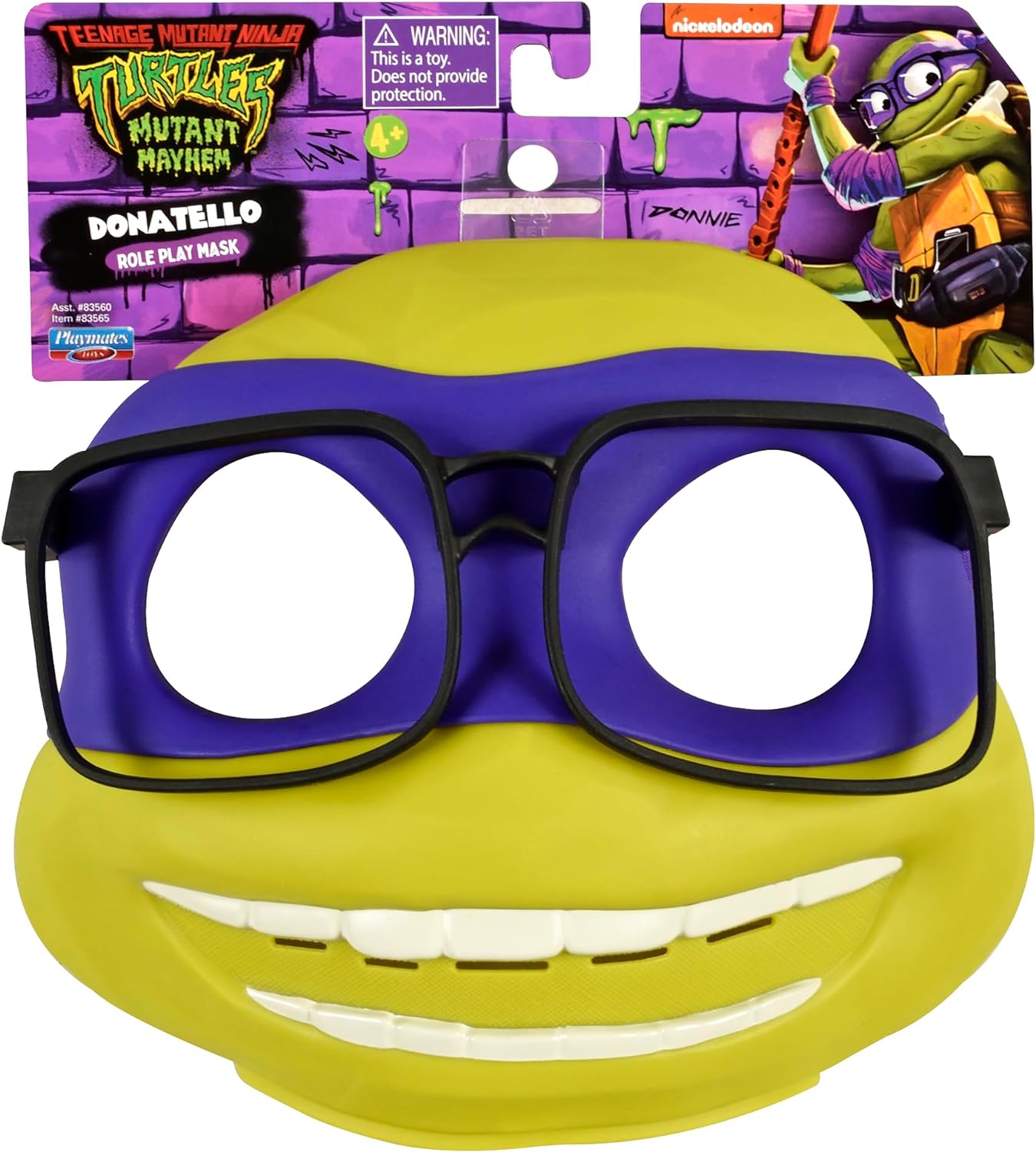 Teenage Mutant Ninja Turtles: Mutant Mayhem Donatello Role Play Mask. Regalo ideale per ragazzi dai 4 ai 7 anni e fan di TMNT!
