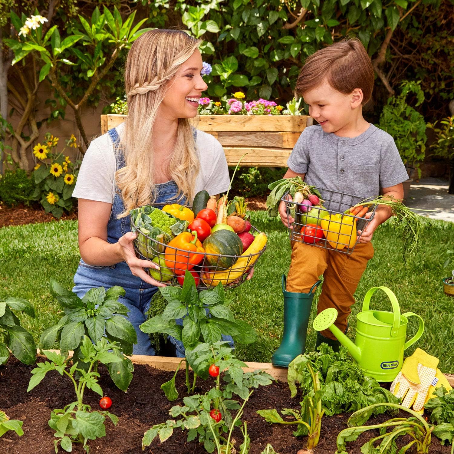 little tikes- Growing Garden Watering Can And Gloves, Colore, 30 x 13 x 21 cm, 656453EUC