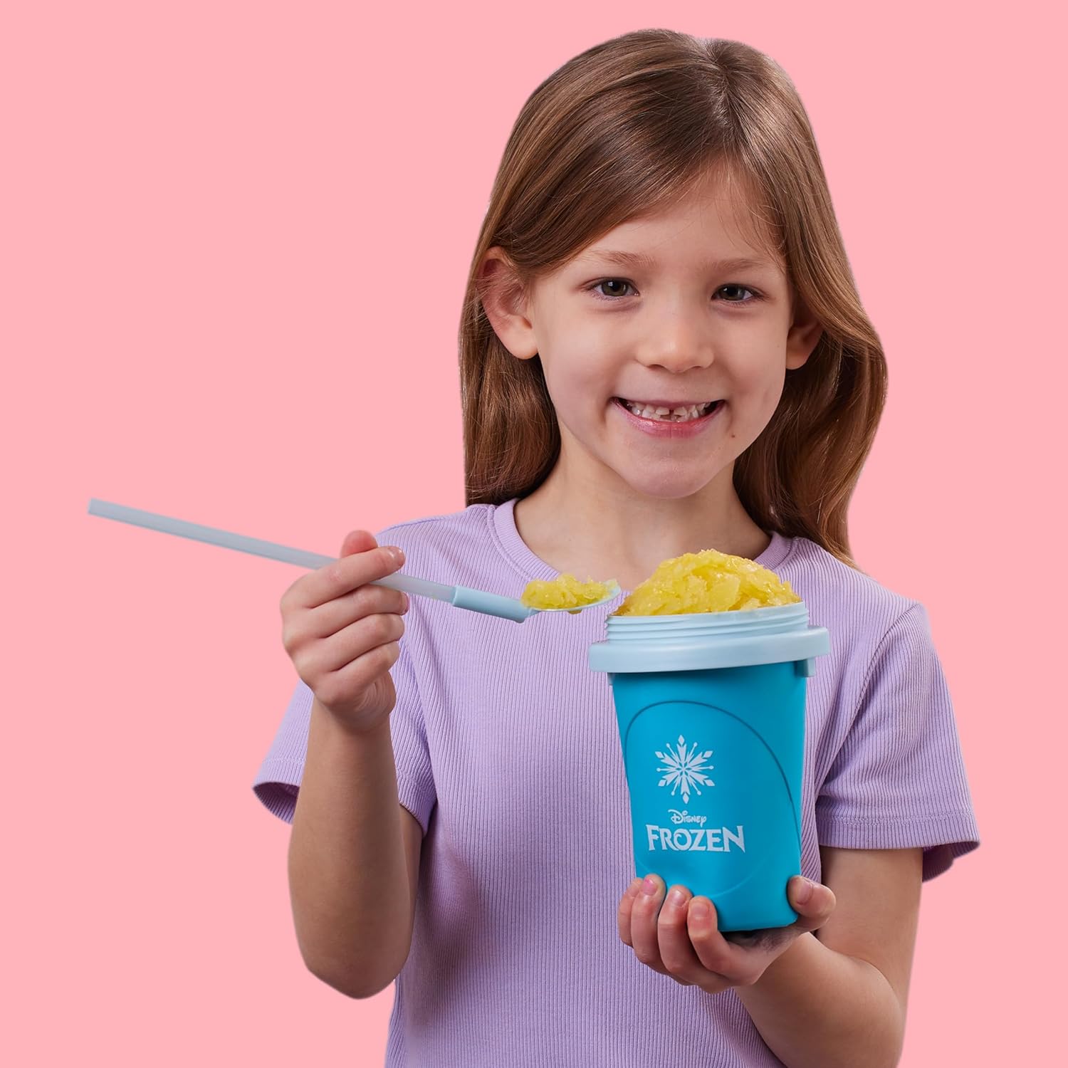 ChillFactor 08157 Disney Frozen Elsa-Reusable, Homemade Squeeze Cup slushy Maker Kitchen Toys