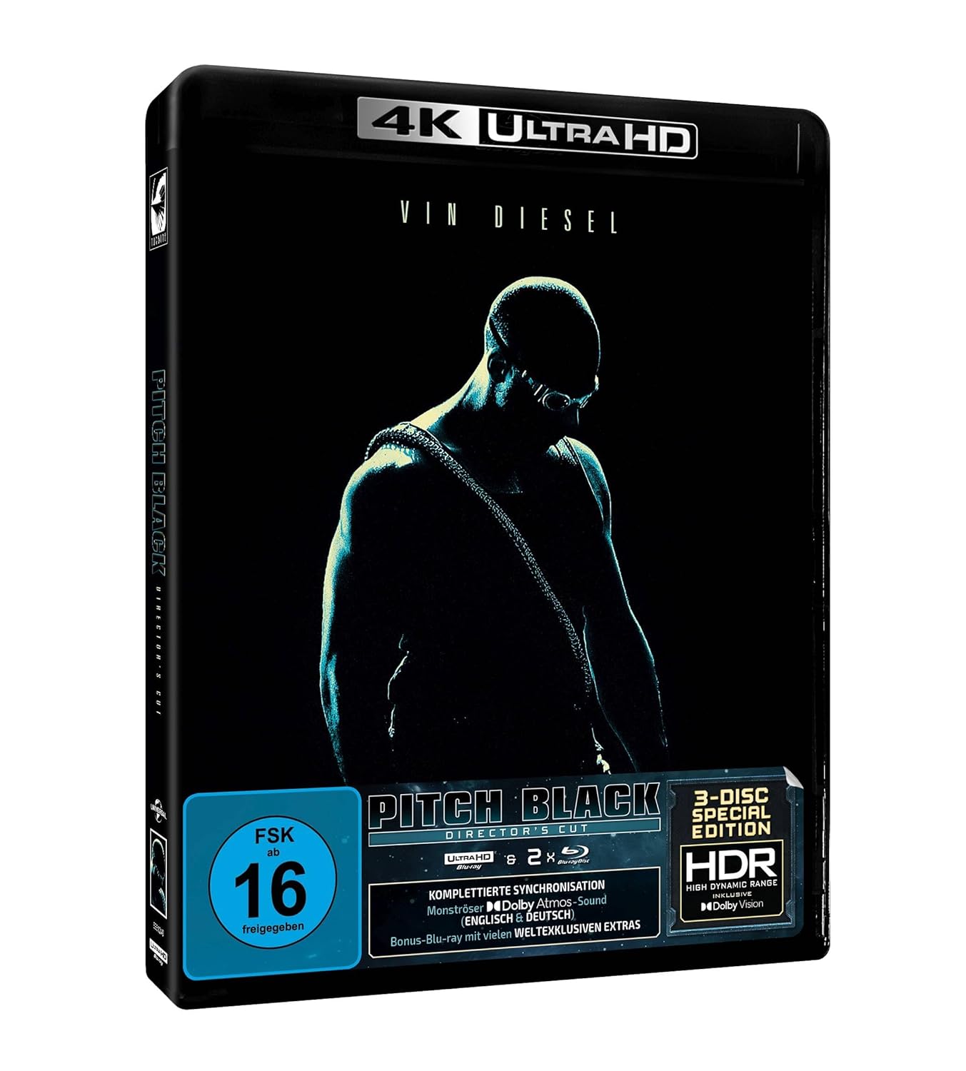 Pitch Black (Director's Cut) – 3-Disc-Special-Edition (4K Ultra HD) (+ Blu-ray) (+ Bonus-Blu-ray