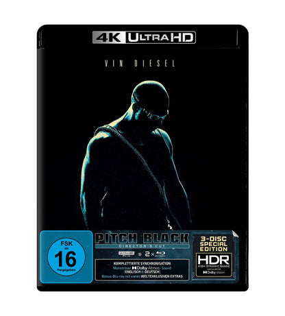 Pitch Black (Director's Cut) – 3-Disc-Special-Edition (4K Ultra HD) (+ Blu-ray) (+ Bonus-Blu-ray