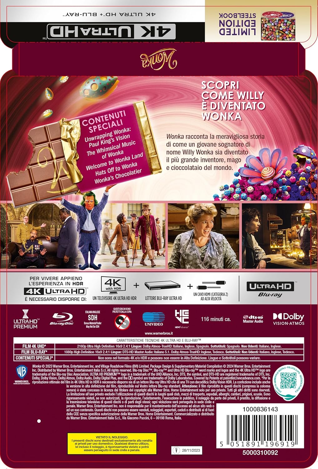 WONKA STEELBOOK 2 (4K Ultra HD + Blu-ray)