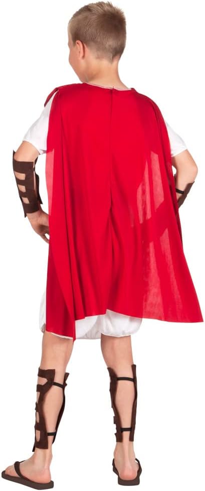 Roman Gladiator Boys Fancy Dress Grecian Warrior Soldier Kids Childrens Costume (7-9 years