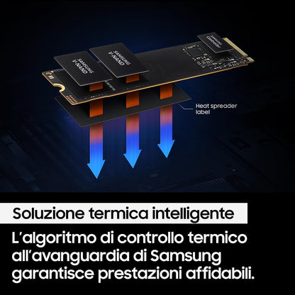 Samsung 990 EVO NVMe M.2 SSD 1 TB, PCIe 4.0 x4 / PCIe 5.0 x2, NVMe 2.0 (2280), read/write speeds up to 5,000/4,200 MB/s, Internal SSD (Solid State Drive), MZ-V9E1T0BW 1 TB 990 EVO