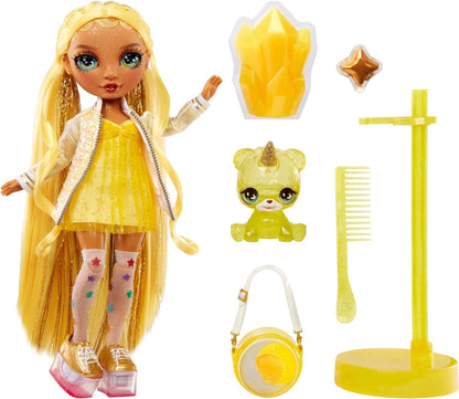 Rainbow High Fashion Doll with Slime & Pet - Sunny (Yellow) - 28 cm Shimmer Doll with Sparkle Slime, Magical Pet and Fashion Accessories - Kids Toy - Great for Ages 4-12 Years