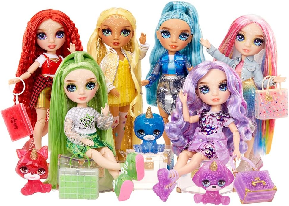Rainbow High Fashion Doll with Slime & Pet - Sunny (Yellow) - 28 cm Shimmer Doll with Sparkle Slime, Magical Pet and Fashion Accessories - Kids Toy - Great for Ages 4-12 Years