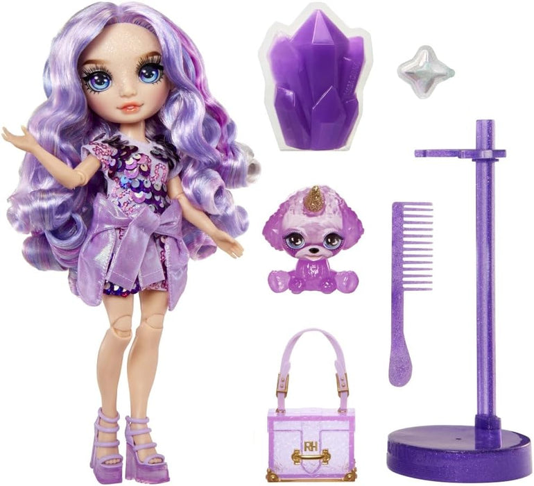 Rainbow High Fashion Doll with Slime & Pet - Violet (Purple) - 28 cm Shimmer Doll with Sparkle Slime, Magical Pet and Fashion Accessories - Kids Toy - Great for Ages 4-12 Years
