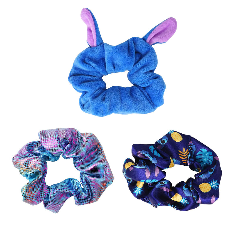 `Disney - Lilo & Stitch Blue, Pink & Purple 3Pc Hair Scrunchie Set`