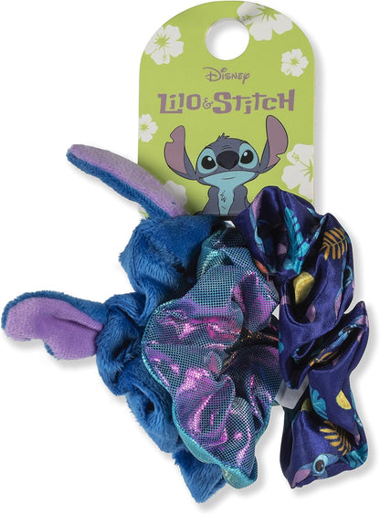 `Disney - Lilo & Stitch Blue, Pink & Purple 3Pc Hair Scrunchie Set`