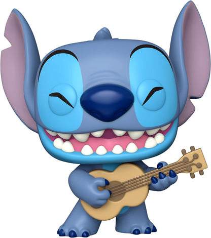 Funko Pop Jumbo: Stitch - with Ukele - Lilo and Stitch - Figurine en Vinyle à Collectionner - Idée de Cadeau - Produits Officiels - Jouets pour Les Enfants et Adultes - Movies Fans