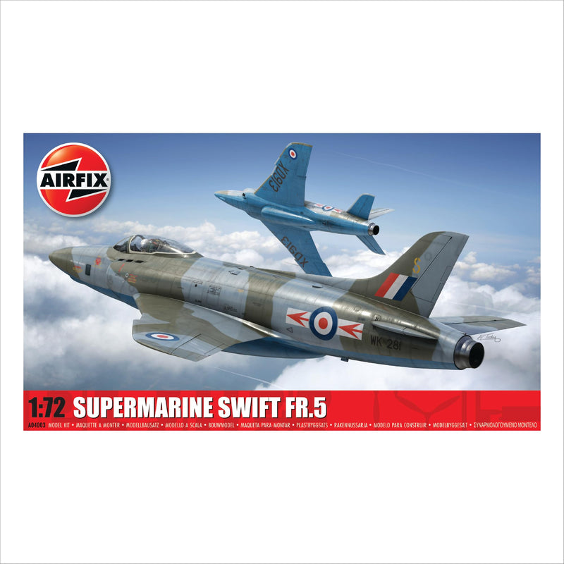 Airfix-Supermarine Swift FR.5 Kit de Modelo, Color sin Pintar, Mittel (Hornby A04003