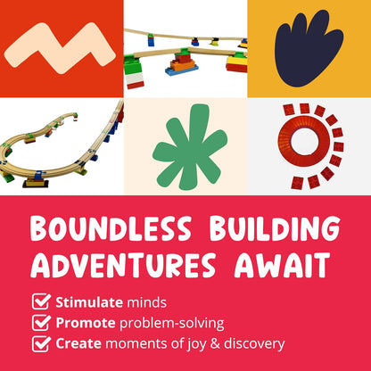 TOY2 20 Slopes | Angled Building Bricks compatible with DUPLO & All Major brands | Compatible Track Connectors & Arches | Sustainable Pack for Educational & Creative Play (20 Slopes