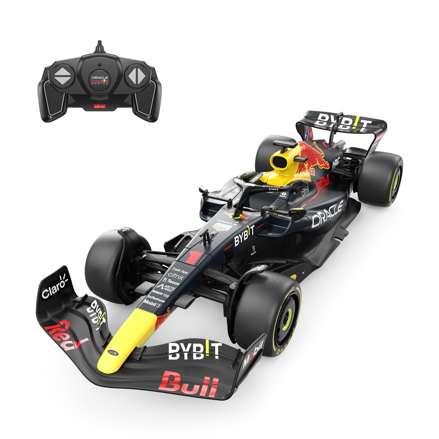 RASTAR Red Bull F1 Car 1/18 Scale RC Car, 2022 Oracle Red Bull Racing F1 Remote Control Car Red Bull Formula 1 RB18 2022 Sergio Perez, Dark Blue 2.4G F1 Model car for Kids Adults