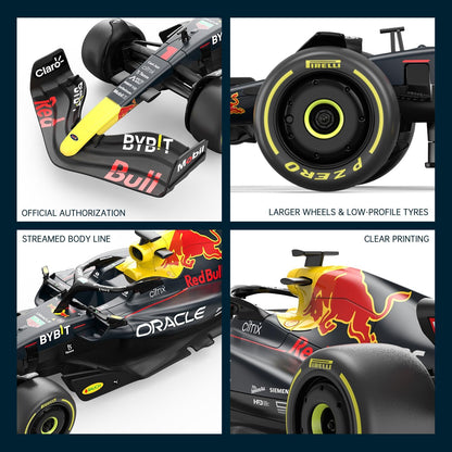 RASTAR Red Bull F1 Car 1/18 Scale RC Car, 2022 Oracle Red Bull Racing F1 Remote Control Car Red Bull Formula 1 RB18 2022 Sergio Perez, Dark Blue 2.4G F1 Model car for Kids Adults