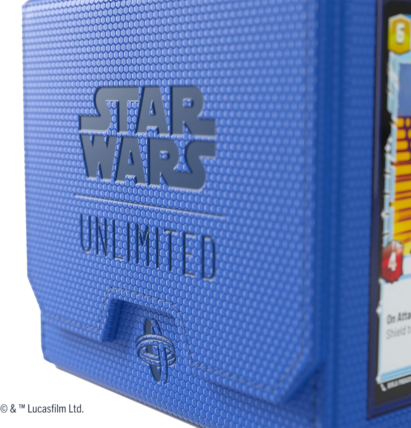 Gamegenic Deck Pod | ¡Lleva tu Experiencia de Juego a un Nuevo Nivel | Caja para Mazos Premium | Caben 60 Cartas con Doble Funda | Diseñado para Star Wars Unlimited TCG | Azul, Color (GGS20157ML