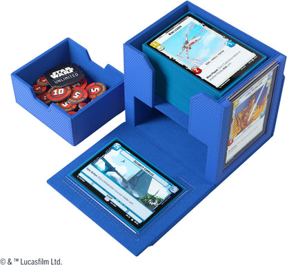 Gamegenic Deck Pod | ¡Lleva tu Experiencia de Juego a un Nuevo Nivel | Caja para Mazos Premium | Caben 60 Cartas con Doble Funda | Diseñado para Star Wars Unlimited TCG | Azul, Color (GGS20157ML