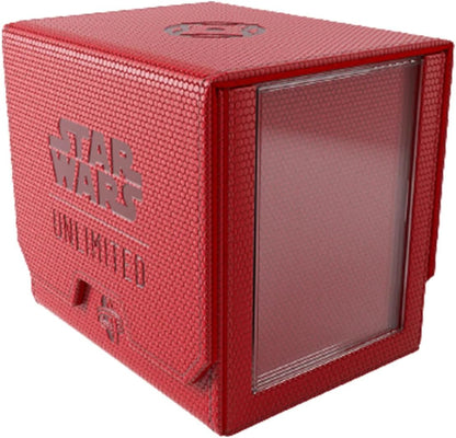 Gamegenic | Star Wars Unlimited Deck Pod | ¡Lleva tu Experiencia de Juego a un Nuevo Nivel! | Caja para Mazos Premium | Caben 60 Cartas con Doble Funda | Diseñado para Star Wars Unlimited TCG | Rojo