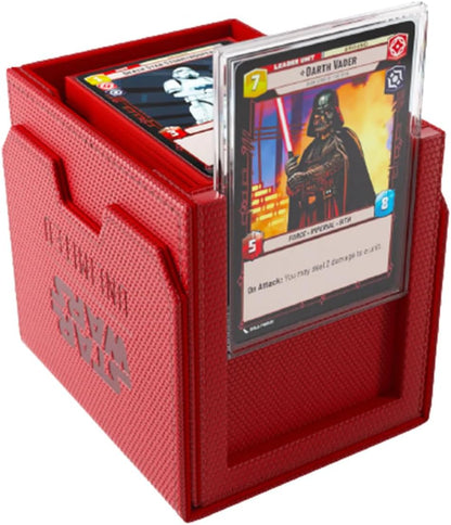 Gamegenic | Star Wars Unlimited Deck Pod | ¡Lleva tu Experiencia de Juego a un Nuevo Nivel! | Caja para Mazos Premium | Caben 60 Cartas con Doble Funda | Diseñado para Star Wars Unlimited TCG | Rojo