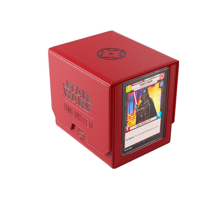 Gamegenic | Star Wars Unlimited Deck Pod | ¡Lleva tu Experiencia de Juego a un Nuevo Nivel! | Caja para Mazos Premium | Caben 60 Cartas con Doble Funda | Diseñado para Star Wars Unlimited TCG | Rojo
