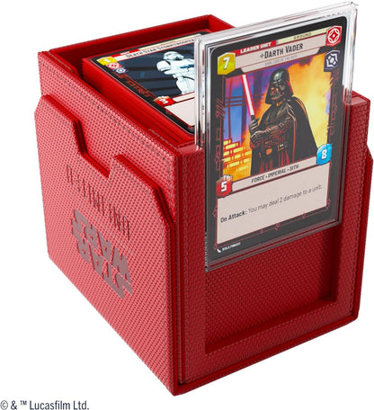 Gamegenic | Star Wars Unlimited Deck Pod | ¡Lleva tu Experiencia de Juego a un Nuevo Nivel! | Caja para Mazos Premium | Caben 60 Cartas con Doble Funda | Diseñado para Star Wars Unlimited TCG | Rojo