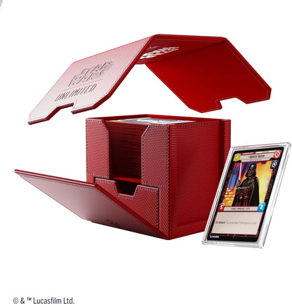 Gamegenic | Star Wars Unlimited Deck Pod | ¡Lleva tu Experiencia de Juego a un Nuevo Nivel! | Caja para Mazos Premium | Caben 60 Cartas con Doble Funda | Diseñado para Star Wars Unlimited TCG | Rojo