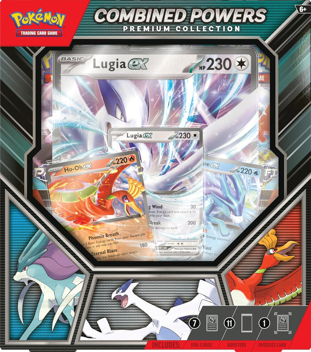 Pokémon TCG: Combined Powers Premium Collection – English Language (7 Foil Cards, 1 Oversize Card & 11 Booster Packs)