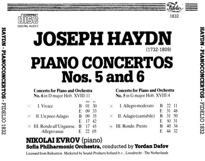 HAYDN- PIANO CONCERTOS NO. 5 & 6 _ EVROV