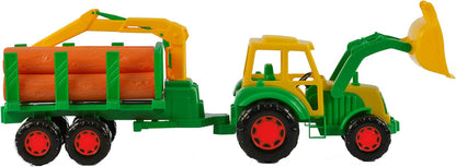 Tractor met Voor-en Achterlader