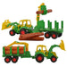 Tractor met Voor-en Achterlader