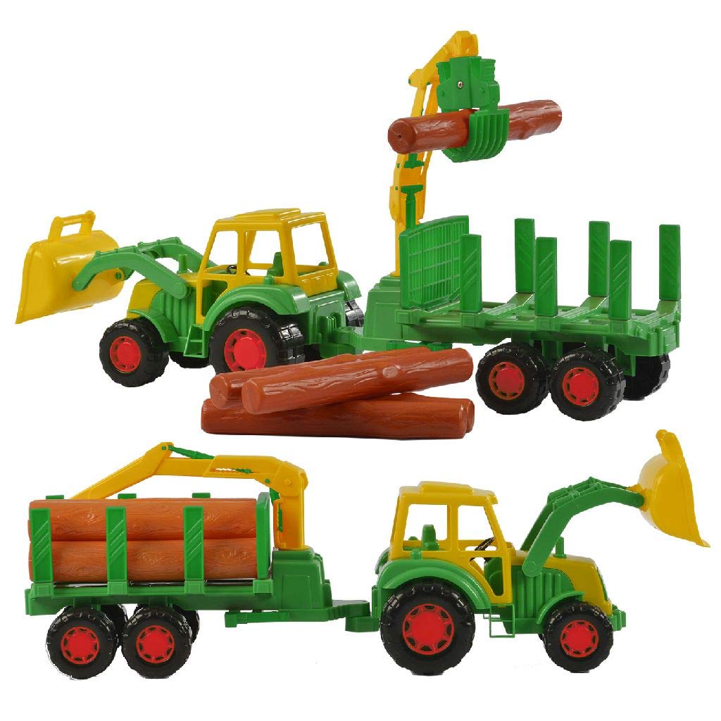 Tractor met Voor-en Achterlader