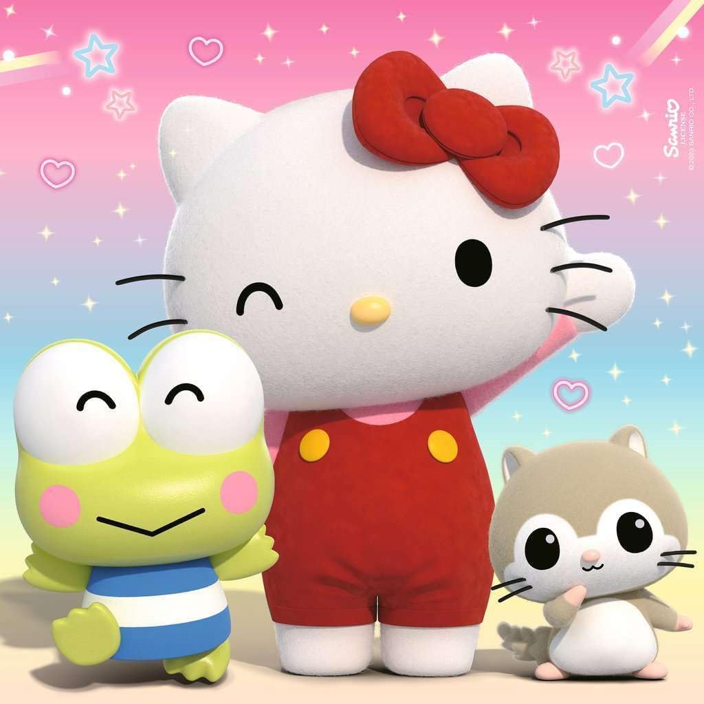 Ravensburger Kinderpuzzle 12001035 - Abenteuer in Cherry Town - 3x49 Teile Hello Kitty Puzzle für Kinder ab 5 Jahren