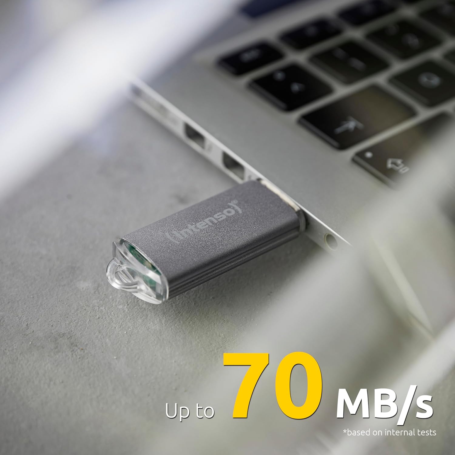 Intenso Jet Line USB 3.2 Gen 1x1 Super Speed USB-A Stick, 256 GB, Silver