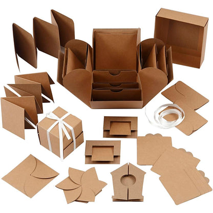 Creative 25380 Explosion Box, Size 7 cm x 7 cm x 7.5 cm + 12 cm x 12 cm x 12 cm, Sprig