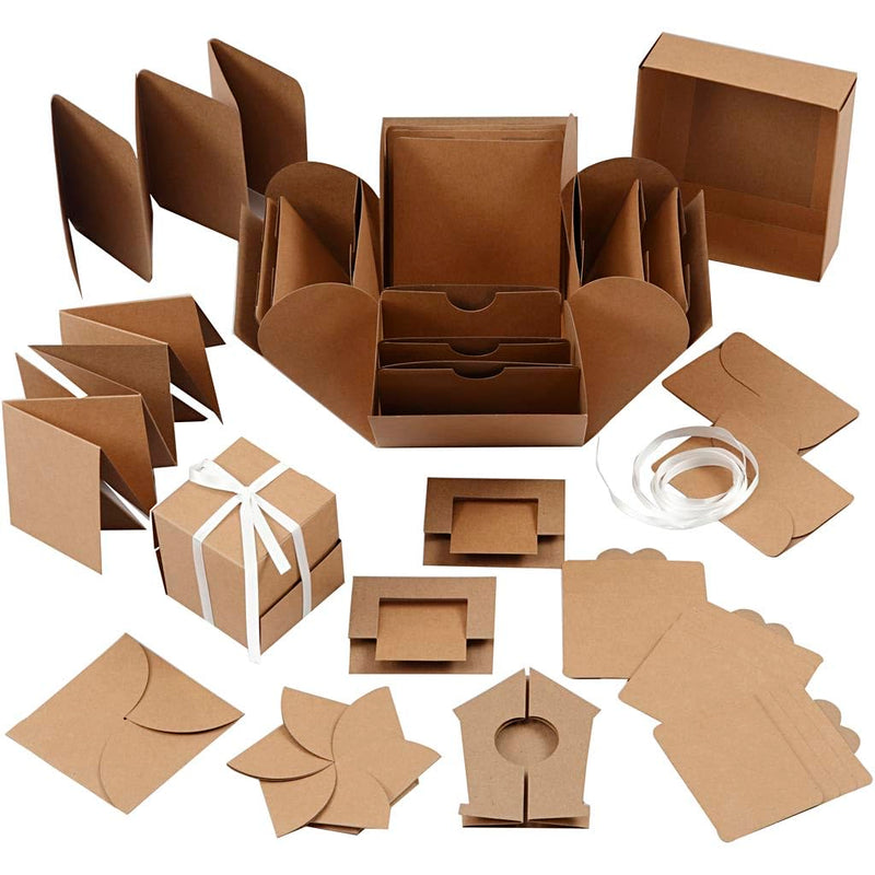 Creative 25380 Explosion Box, Size 7 cm x 7 cm x 7.5 cm + 12 cm x 12 cm x 12 cm, Sprig