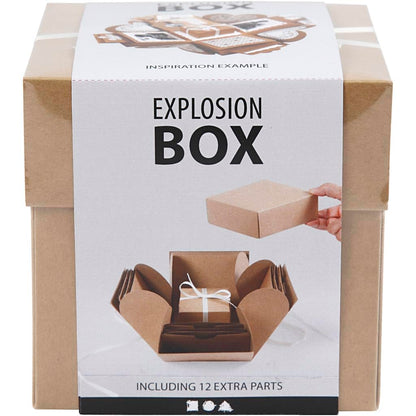 Creative 25380 Explosion Box, Size 7 cm x 7 cm x 7.5 cm + 12 cm x 12 cm x 12 cm, Sprig