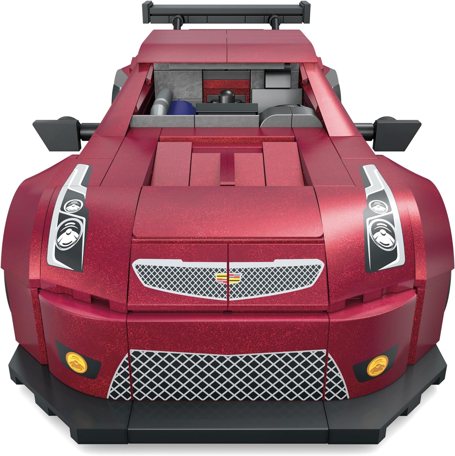 Mega Hot Wheels Cadillac ATS-VR Coche de Juguete de 319 Bloques de construcción, Incluye vehículo Die-Cast, +13 años (Mattel HRY18)
