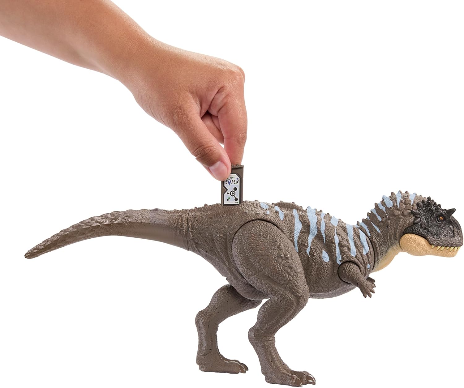 Mattel Jurassic World Wild Roar Ekrixinatosaurus Dinosaur Figure with Continuing Roar Sound & Attack Action, Posable Physical Toy & Digital Play, HTK70