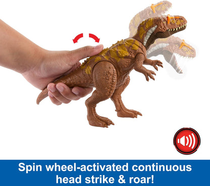 Mattel- Jurassic World Wild Roar Megalosaurus Figuras de Acción, Multicolor (HTK73