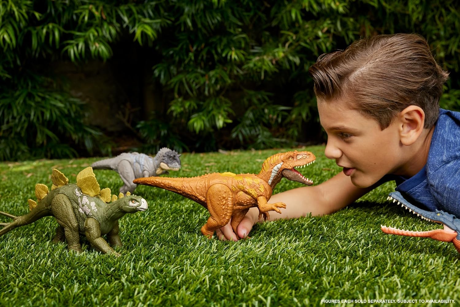 Mattel- Jurassic World Wild Roar Megalosaurus Figuras de Acción, Multicolor (HTK73