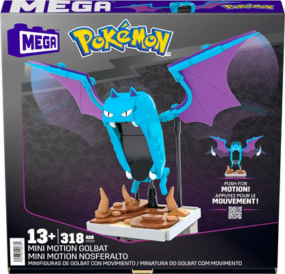 Mega Pokemon Golbat Mini con Movimiento de alas 318 Bloques de construcción, Juguete para coleccionistas +13 años (Mattel HTH72