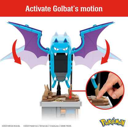 Mega Pokemon Golbat Mini con Movimiento de alas 318 Bloques de construcción, Juguete para coleccionistas +13 años (Mattel HTH72