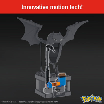 Mega Pokemon Golbat Mini con Movimiento de alas 318 Bloques de construcción, Juguete para coleccionistas +13 años (Mattel HTH72