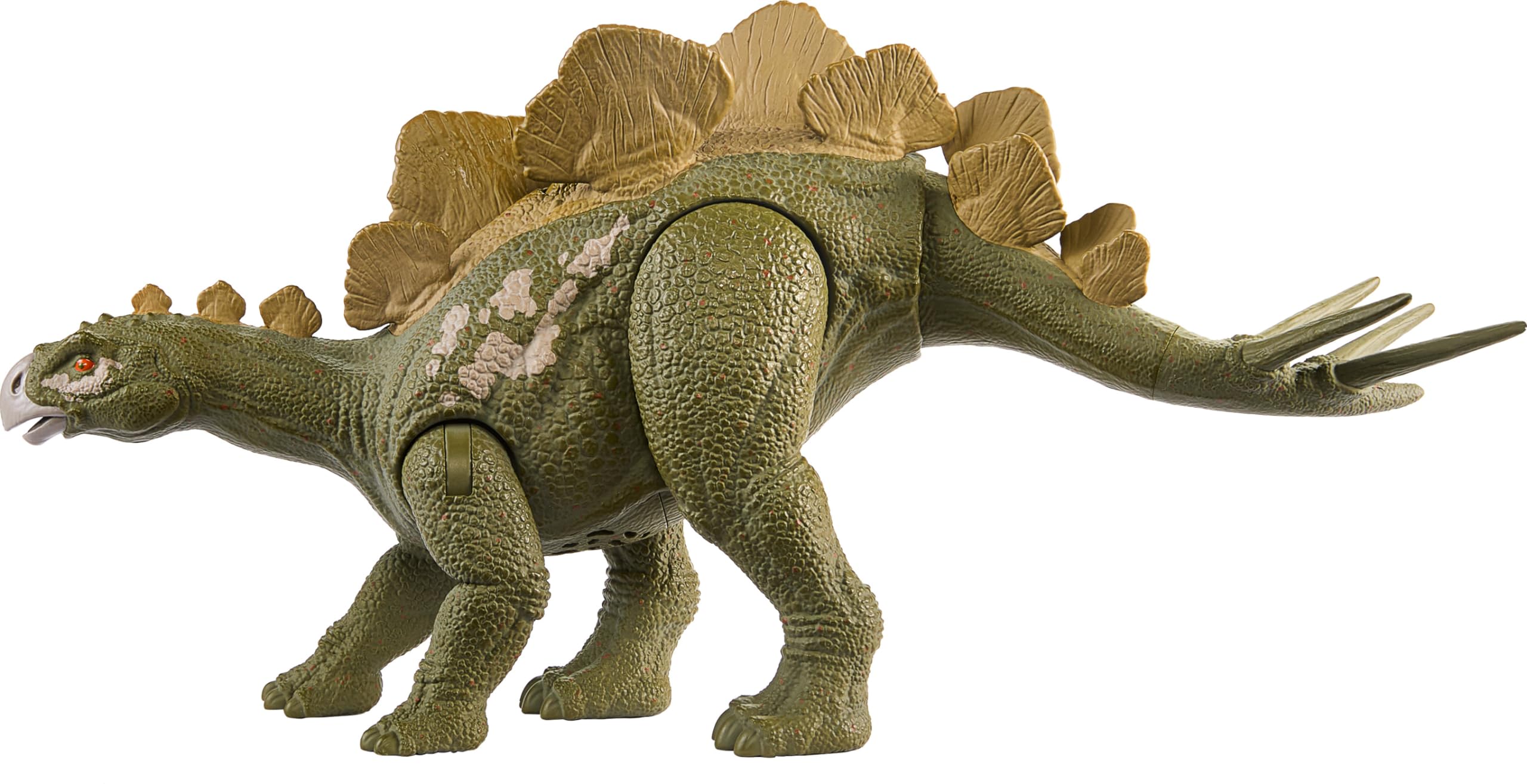 Mattel Jurassic World Wild Roar Hesperosaurus Dinosaur Figure with Continuing Roar Sound & Attack Action, Posable Physical Toy & Digital Play, HTK69