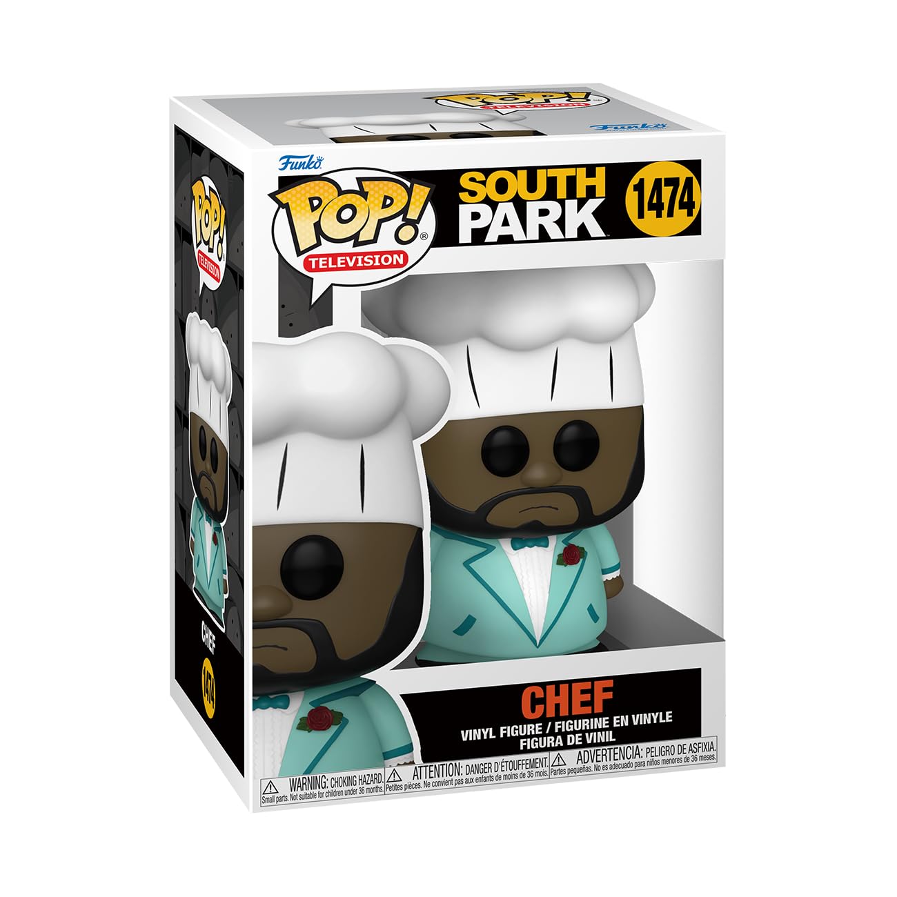 Funko POP! TV: South Park - Chef In Suit - Collectable Vinyl Figure - Official Merchandise - Toys for Kids & Adults - Cartoon Fans - Model Figure for Collectors and Display