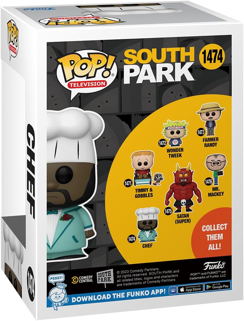 Funko POP! TV: South Park - Chef In Suit - Collectable Vinyl Figure - Official Merchandise - Toys for Kids & Adults - Cartoon Fans - Model Figure for Collectors and Display