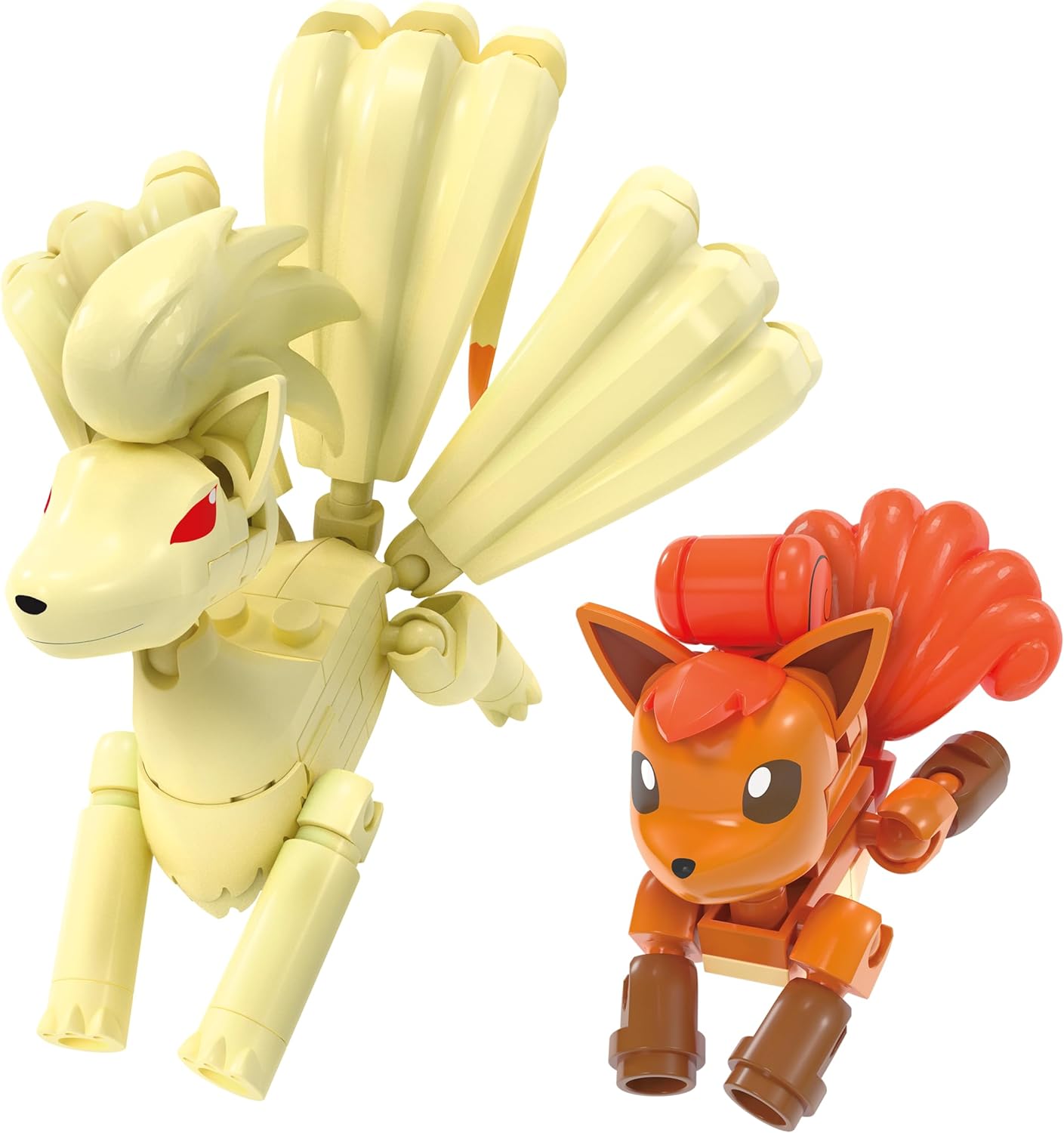MEGA Pokémon Evolución de Vulpix Pack 2 Figuras (Vulpix y Ninetales) 145 Bloques de construcción, Juguete +7 años (Mattel HTH79