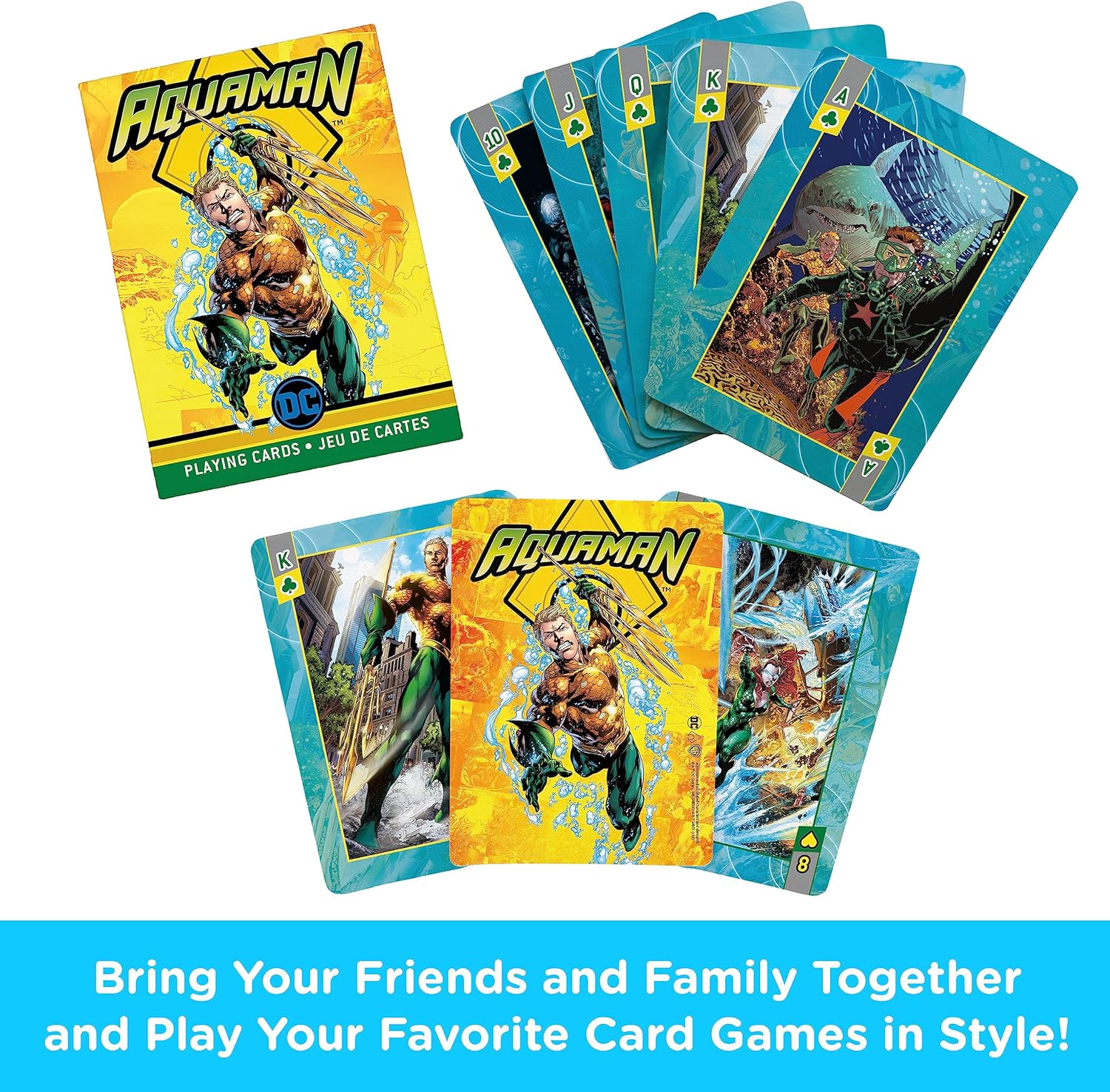 AQUARIUS DC Comics Aquaman Set Of Playing Cards + Jokers