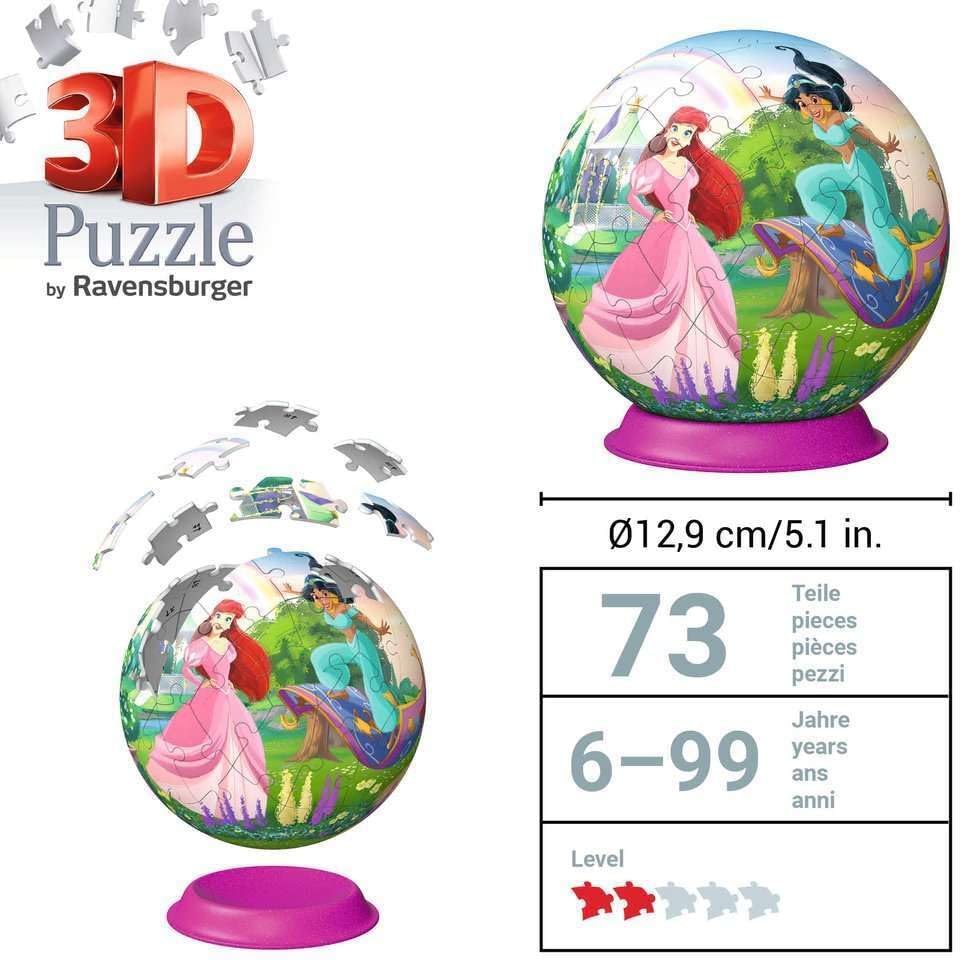 Ravensburger Disney Princess 3D Jigsaw Puzzle for Adults and Kids Age 6 Years Up - 72 Pieces - No Glue Required - 2024